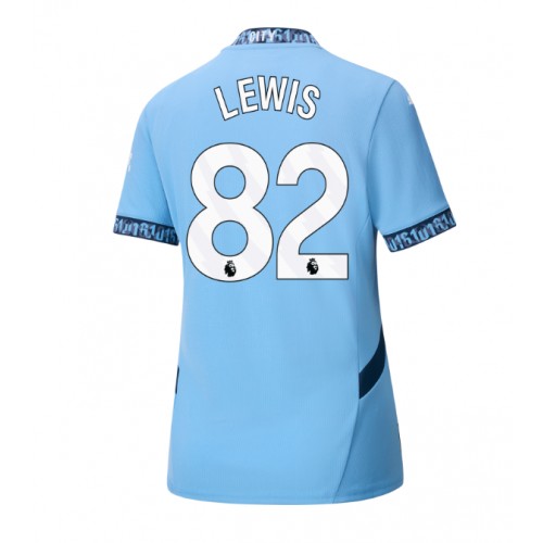 Dres Manchester City Rico Lewis #82 Domaci za Žensko 2024-25 Kratak Rukav